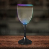 LED 10 oz. Wine Glass Black Stem