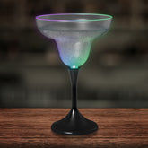 LED 10 oz. Margarita Glass Black Stem