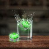 Green Liquid-Activated LED Ice Cubes