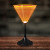 LED Neon Orange 7 oz. Martini Glass