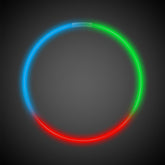 Green, Red and Blue 22" Glow Necklaces
