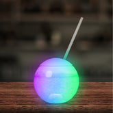 LED 20 oz. Tumbler Ball Cup with Straw