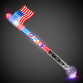 America 250 LED American Flag Wand with Prism Ball