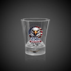 250th Anniversary LED Disco Ball 8 oz. Rocks Glass