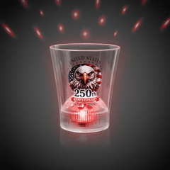 250th Anniversary LED Disco Ball 8 oz. Rocks Glass