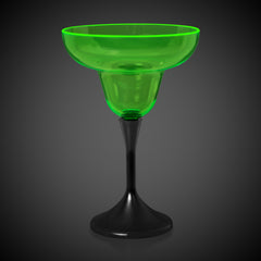Neon Green LED 10 oz. Margarita Glass