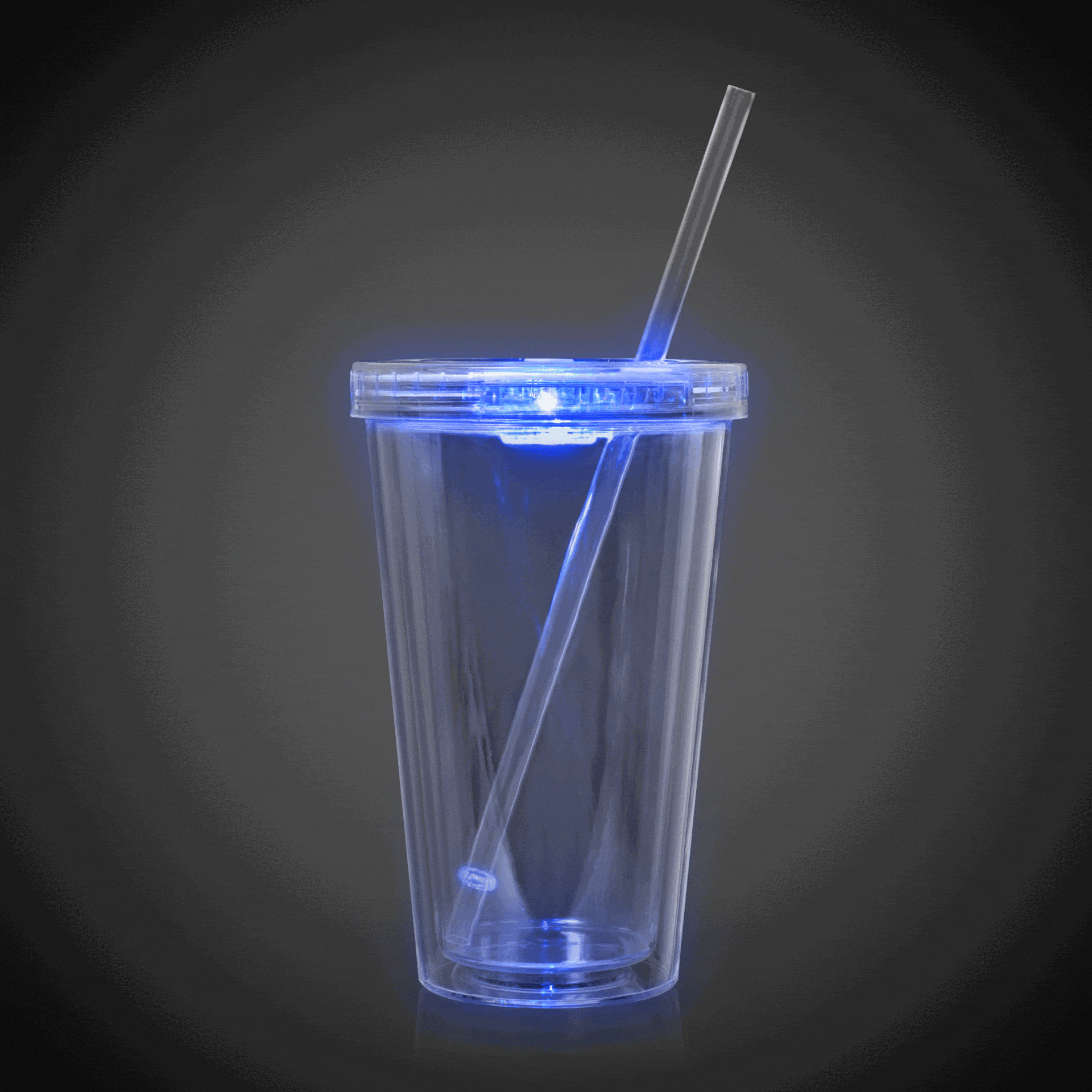 Pvc Cup Led LED Double Wall Plastic Tumbler Cup with Lid and Straw – Night Flyer Golf