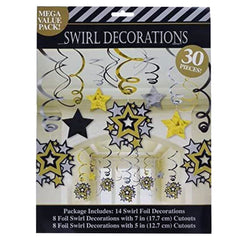 Hollywood Stars Swirl Decorations