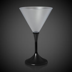 LED 7 oz. Martini Glass With Black Stem