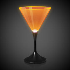 LED Neon Orange 7 oz. Martini Glass