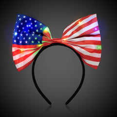 LED USA Giant Flag Bow Headband