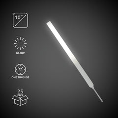 White 10" Glow Sticks With Spikes