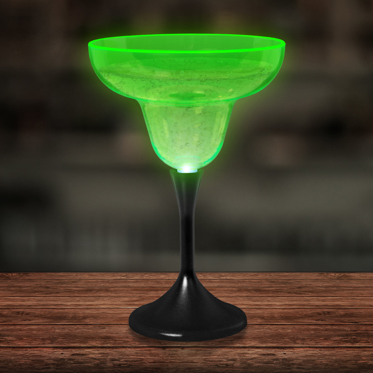 Neon Green LED 10 oz. Margarita Glass