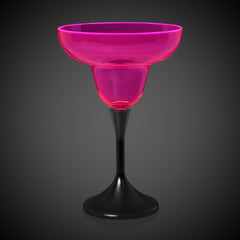 Neon Pink LED 10 oz. Margarita Glass