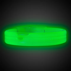 Green Triple Wide 9" Glow Bracelets