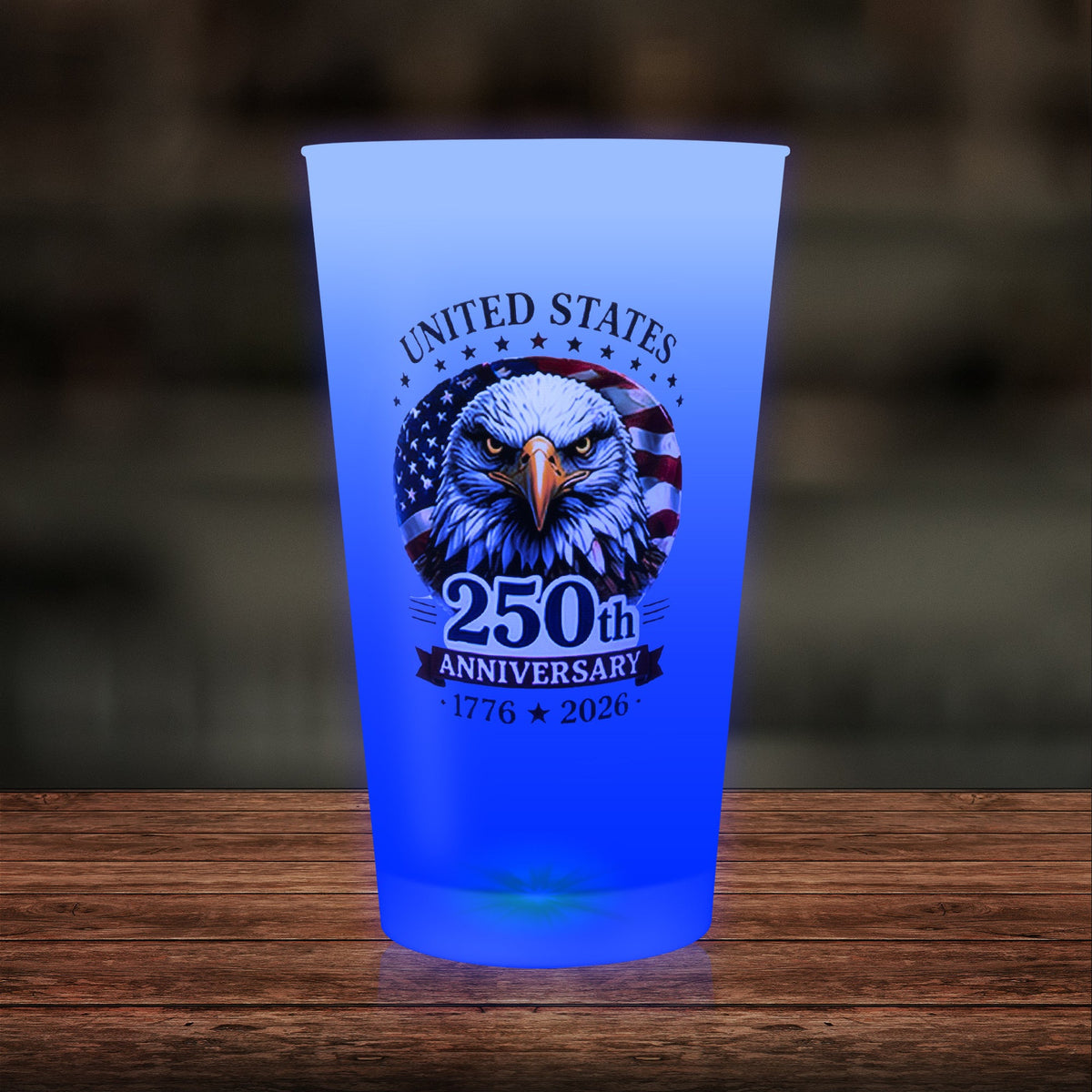 250th Anniversary Blue LED 16 oz. Cup