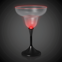 LED 10 oz. Margarita Glass Black Stem