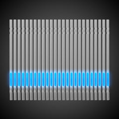 Blue 9" Glow Motion Straws