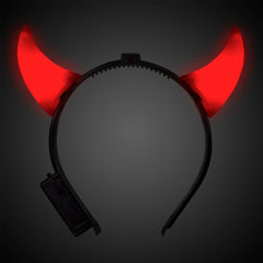 LED Red Devil Horns Headbands