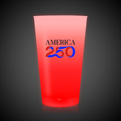 America 250 Red LED 16 oz. Cup
