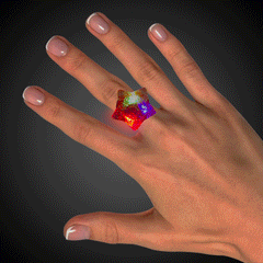 LED Love Star Jelly Rings