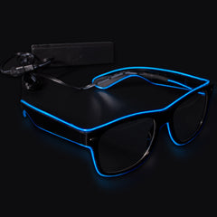 Blue LED EL Wire Eyeglasses