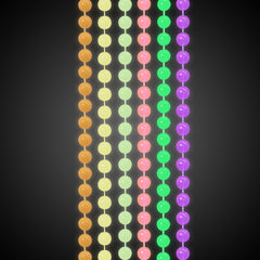 Glow Mardi Gras Bead Necklaces