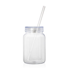LED 20 oz. Mason Jar with Straw