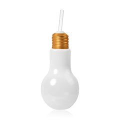 LED Light Bulb Cup with Lid & Straw