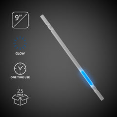 Blue 9" Glow Motion Straws