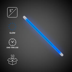Blue Glow 5" Swizzle Sticks