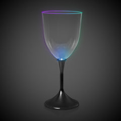 LED 10 oz. Wine Glass Black Stem