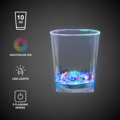 LED Square Bottom 10 oz. Rocks Glass