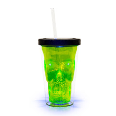LED Neon Green Skull Cup