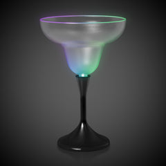 LED 10 oz. Margarita Glass Black Stem