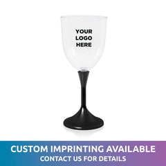 LED 10 oz. Wine Glass Black Stem