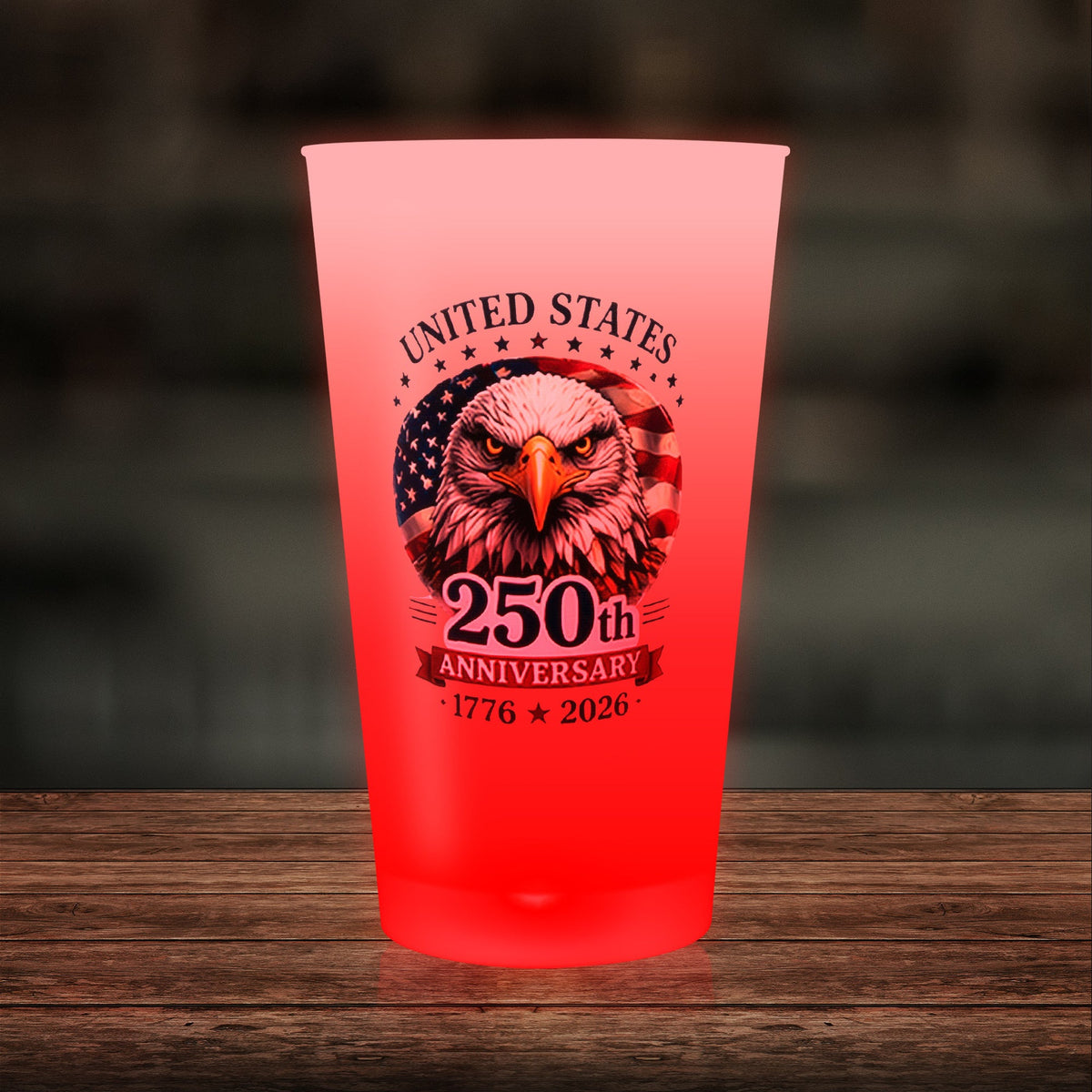 250th Anniversary Red LED 16 oz. Cup