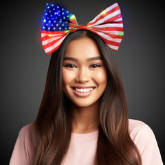 LED USA Giant Flag Bow Headband