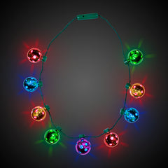 LED Rainbow Disco Ball Necklace