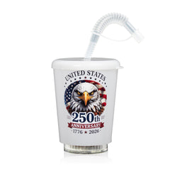 250th Anniversary LED 12 oz. Cup with Straw