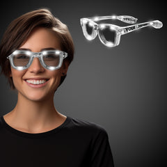 White LED Retro Sunglasses