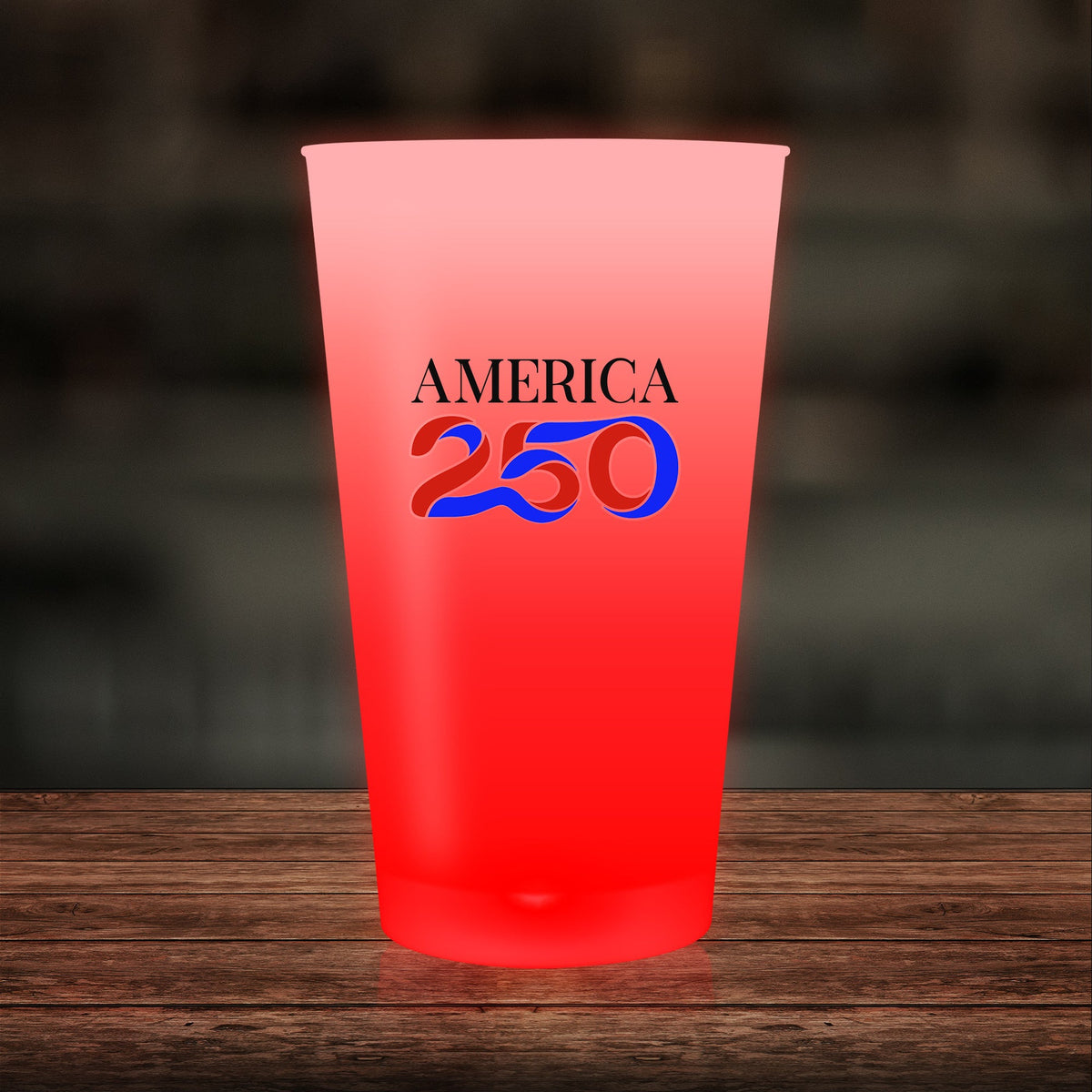 America 250 Red LED 16 oz. Cup