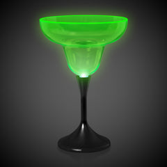 Neon Green LED 10 oz. Margarita Glass