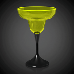 Neon Yellow LED 10 oz. Margarita Glass