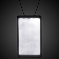 LED White Rectangle Backlit Badge