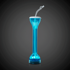 LED Blue Flashing 17 oz. Yard Glass