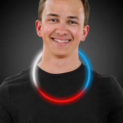 Patriotic Red, White and Blue 22" Glow Necklaces