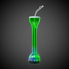 LED Green Flashing 17 oz. Yard Glass