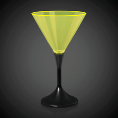LED Neon Yellow 7 oz. Martini Glass