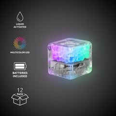 Rainbow Liquid-Activated LED Ice Cubes